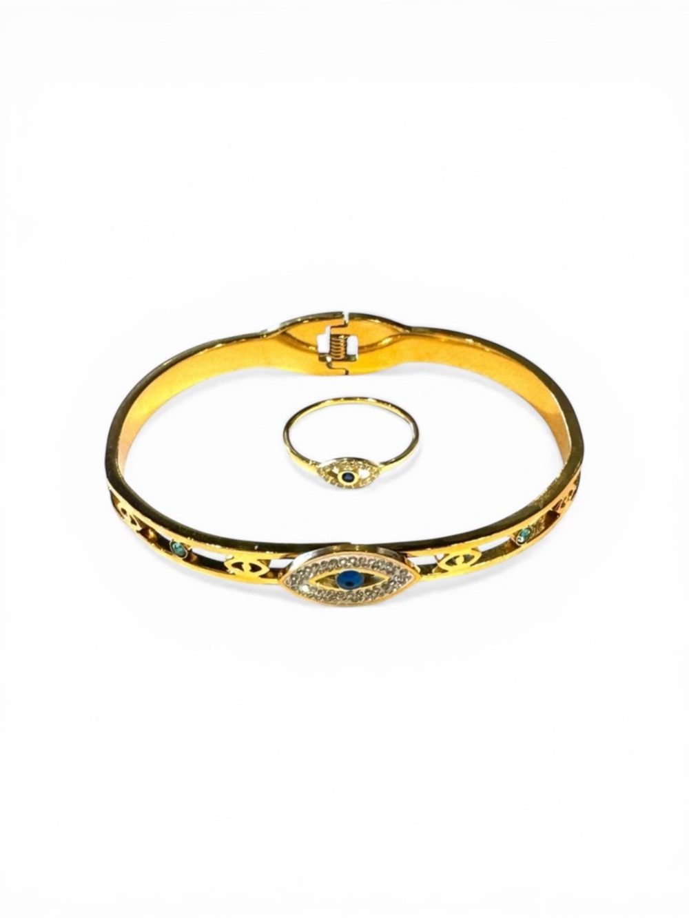 Evil Eye Jewelry Set Bracelet And Ring